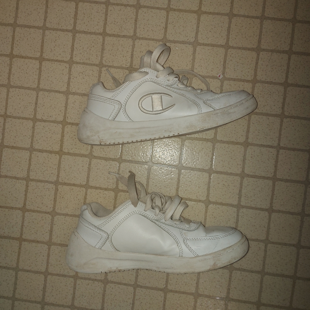 Champion White Sneakers with Logo Accent